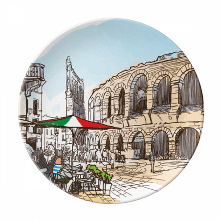 Italy Colosseum Architecture Pattern Plate Decorative Porcelain Salver Tableware Dinner Dish
Italy Colosseum Architecture Pattern Plate Decorative Porcelain Salver Tableware Dinner Dish