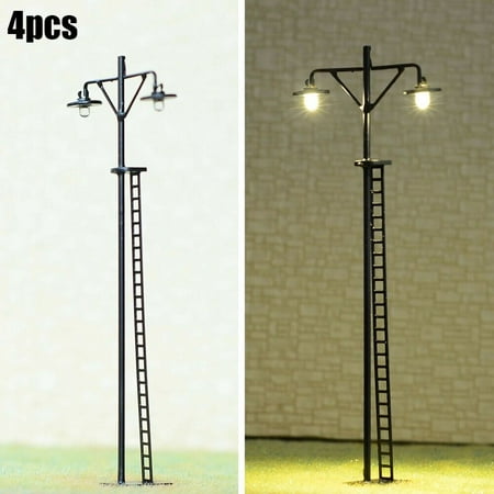LED LED Lights Yard Lights Parts Practical Railroads 20mA 3V DC 4 Set HO Scale