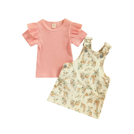 Bagilaanoe 2Pcs Newborn Baby Girls Skirt Set Short Sleeve T-Shirt Tops + Flower Print Suspenders Skirt 3M 6M 12M 18M 24M Summer Outfits
Bagilaanoe 2Pcs Newborn Baby Girls Skirt Set Short Sleeve T-Shirt Tops + Flower Print Suspenders Skirt 3M 6M 12M 18M 24M Summer Outfits
