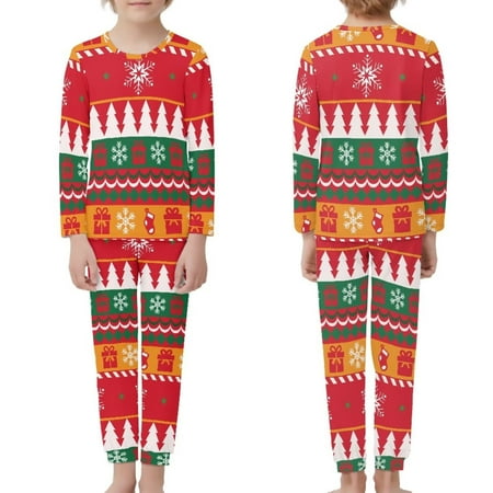 NETILGEN Xmas Gift & Tree & Snowflakes Pattern Youth Girls Sleepwear Indoor Activities Leisure Nightwear for Kids Boys 2PCS Children Pajama Sets Fit 9-10Y
NETILGEN Xmas Gift & Tree & Snowflakes Pattern Youth Girls Sleepwear Indoor Activities Leisure Nightwear for Kids Boys 2PCS Children Pajama Sets Fit 9-10Y