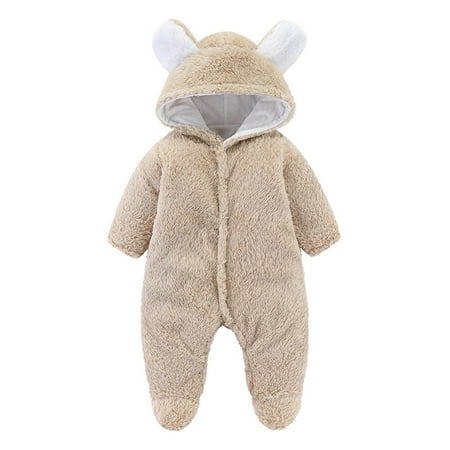 EHTMSAK Infant Baby Hooded Long Sleeve Romper for Girl Boy Winter Warm Fleece Clothes Footies Khaki 3M-12M 59
EHTMSAK Infant Baby Hooded Long Sleeve Romper for Girl Boy Winter Warm Fleece Clothes Footies Khaki 3M-12M 59