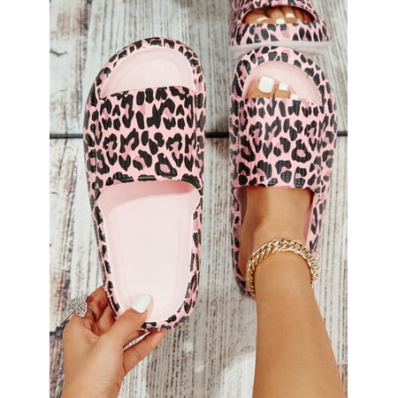 Women‘s Leopard Print Sandals Fashionable Thick-Soled Elastic Khaki Indoor House Beach Slippers For Summer Suitable For Couples
Women‘s Leopard Print Sandals Fashionable Thick-Soled Elastic Khaki Indoor House Beach Slippers For Summer Suitable For Couples