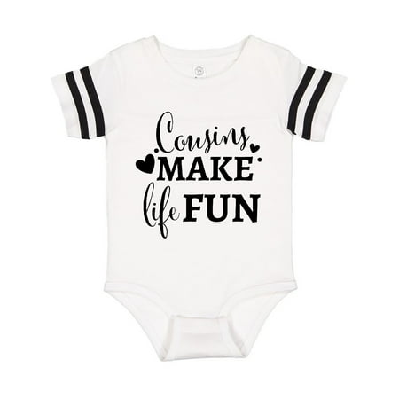 Inktastic Cousins Make Life Fun- cursive Gift Baby Boy or Baby Girl Bodysuit
Inktastic Cousins Make Life Fun- cursive Gift Baby Boy or Baby Girl Bodysuit