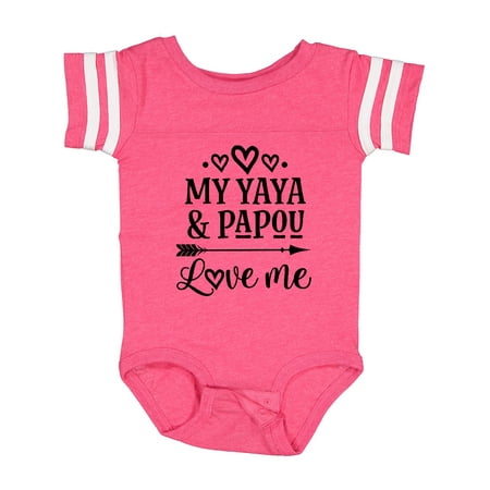 Inktastic My Yaya and Papou Love Me Gift Baby Girl Bodysuit