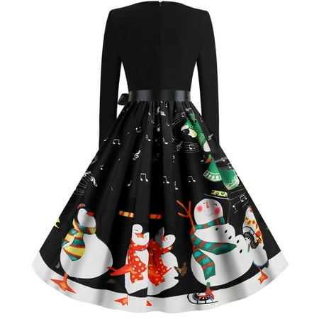Outfits for Womens Woman 1950s Vintage Swing Dress Funny Long Sleeve Dresses Belted Party Dress
Outfits for Womens Woman 1950s Vintage Swing Dress Funny Long Sleeve Dresses Belted Party Dress