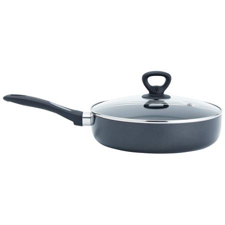 WearEver, Comfort Grip Nonstick, A80197, Dishwasher Safe Cookware, 10 Inch Covered Skillet, Black