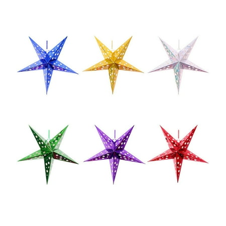NUOLUX 6PCS Christmas Ornament Three-dimensional Five-pointed Star Hanging Ornaments Shiny Ceiling Paper Star Lampshade Hanging Party Home Decor for Wedding Birthday
NUOLUX 6PCS Christmas Ornament Three-dimensional Five-pointed Star Hanging Ornaments Shiny Ceiling Paper Star Lampshade Hanging Party Home Decor for Wedding Birthday