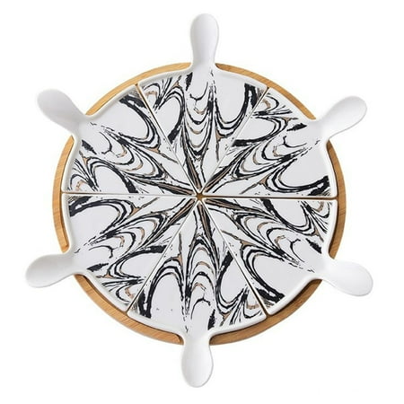 6 PCS Luxury Ceramic Pizza with Rotating Base Household Round Cake Dessert Flat Plate Hotel Tableware - B
6 PCS Luxury Ceramic Pizza with Rotating Base Household Round Cake Dessert Flat Plate Hotel Tableware - B