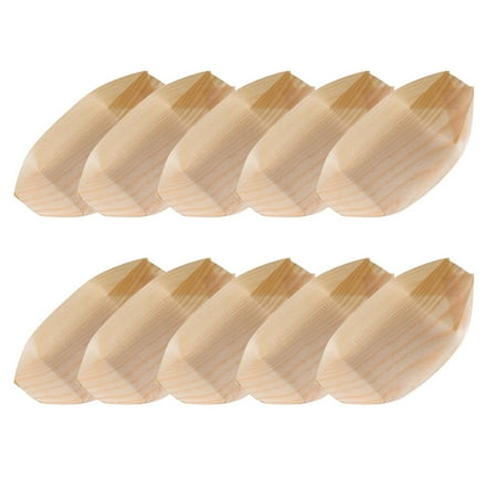 HOMEMAXS 50Pcs Wooden Sushi Boats Dessert Boxes Wooden Pastry Plates Boat-shaped Plate
HOMEMAXS 50Pcs Wooden Sushi Boats Dessert Boxes Wooden Pastry Plates Boat-shaped Plate