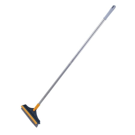 2 In 1 V Shaped Floor Brush Tile Adjustable Household Long Handle With Squeegee