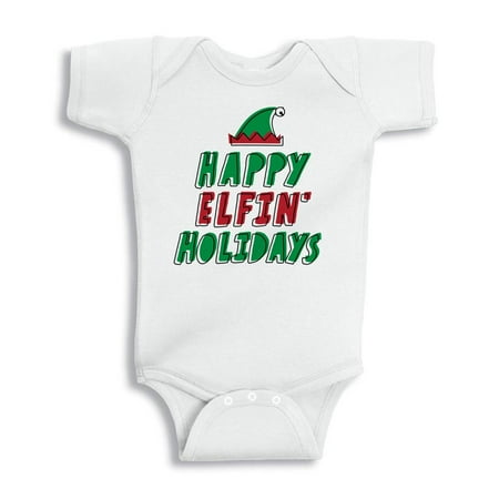 TeesAndTankYou Happy Elfin Holidays Funny Christmas Baby Onesie Infant One Piece Bodysuit 18 Months White
TeesAndTankYou Happy Elfin Holidays Funny Christmas Baby Onesie Infant One Piece Bodysuit 18 Months White