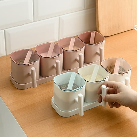 YMH Condiment Jars Salt Spice Containers Seasoning Storage Boxes Set with Spoons
YMH Condiment Jars Salt Spice Containers Seasoning Storage Boxes Set with Spoons