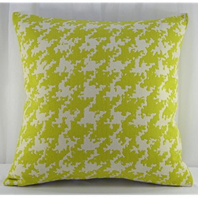 creative accent decorative 100% cotton throw pillow cover, 20x20 inches, chartreuse