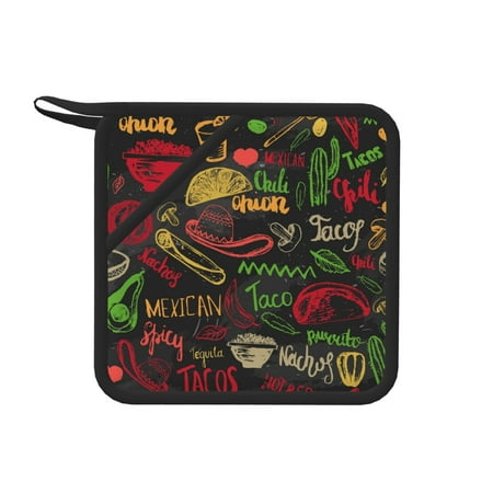 1 Pc Silicone Anti-Hot Hot Pads Oven Mitts Heat Resistant Pot Holders With Pockets Non Slip Oven Glove Potholder For Kitchen Cooking Bbq Baking 7.1in Mexican Food Lettering
1 Pc Silicone Anti-Hot Hot Pads Oven Mitts Heat Resistant Pot Holders With Pockets Non Slip Oven Glove Potholder For Kitchen Cooking Bbq Baking 7.1in Mexican Food Lettering