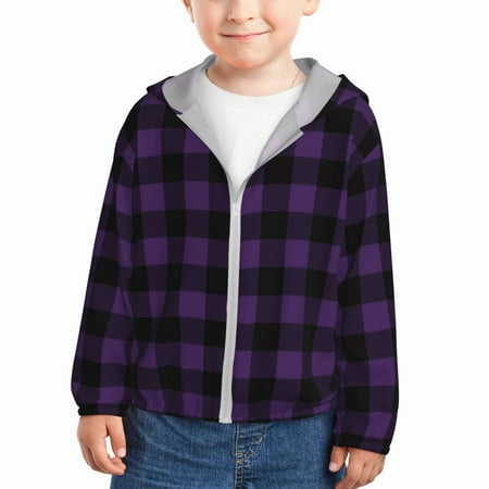 Sun Hoodie for Kids Purple black plaid Long Sleeve Swim Fishing Shirts Sun Protection Zip Up Jacket Clothing Athletic Hoodie
Sun Hoodie for Kids Purple black plaid Long Sleeve Swim Fishing Shirts Sun Protection Zip Up Jacket Clothing Athletic Hoodie