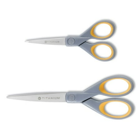 Westcott-Westcott Titanium Bonded Scissors Pointed Tip 5 and 7 Long 2.25 and 3.5 Cut Lengths Gray/Yellow Straight Handles 2/Pack (13824)
Westcott-Westcott Titanium Bonded Scissors Pointed Tip 5 and 7 Long 2.25 and 3.5 Cut Lengths Gray/Yellow Straight Handles 2/Pack (13824)