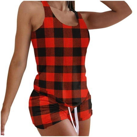BIZIZA Women Pajama Sets 2 Piece Shorts Comfortable Soft Christmas Sleeveless Crew Neck Tank Red XL
BIZIZA Women Pajama Sets 2 Piece Shorts Comfortable Soft Christmas Sleeveless Crew Neck Tank Red XL