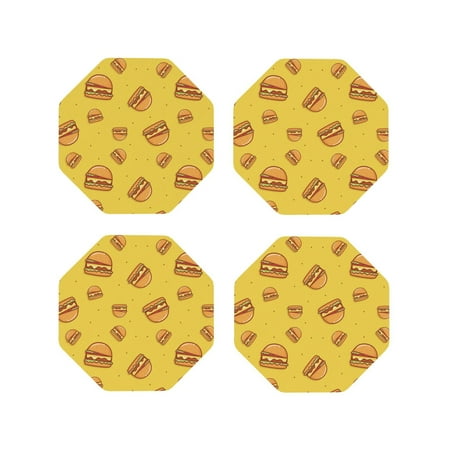 Drink Coasters Set of 4 Cute Hamburger Yellow Leather Coasters for Coffee Table Protector Heat Resistant Cute Coasters for Home Decor Housewarming Gifts Bar Kitchen 4 Inch Octagon
Drink Coasters Set of 4 Cute Hamburger Yellow Leather Coasters for Coffee Table Protector Heat Resistant Cute Coasters for Home Decor Housewarming Gifts Bar Kitchen 4 Inch Octagon