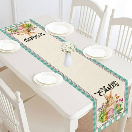 2023 Easter Table Runner Bunny Egg Duck Flower Dining Table Runner Wedding Decor Rectangular Family Party Table Decor for Dining
2023 Easter Table Runner Bunny Egg Duck Flower Dining Table Runner Wedding Decor Rectangular Family Party Table Decor for Dining