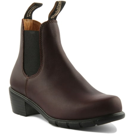 Blundstone 2060 Women s Leather Heeled Chelsea Boots In Wine Size 9.5