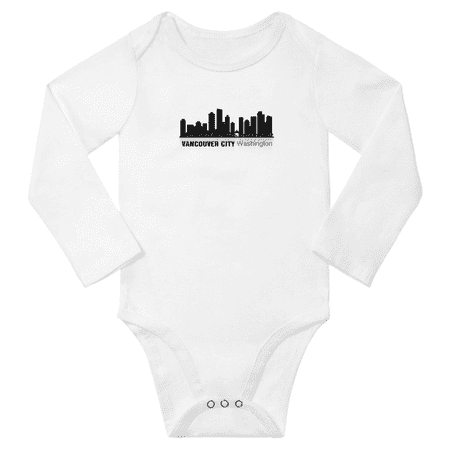 Vancouver City Washington Silhouette Cute Baby Long Sleeve Bodysuit Boy Girl Unisex Clothes (White 6-12M)
Vancouver City Washington Silhouette Cute Baby Long Sleeve Bodysuit Boy Girl Unisex Clothes (White 6-12M)