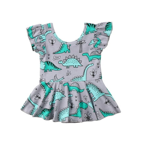 Awoscut Baby Girl s Flying Sleeve Dress Dinosaur Print Casual Party Princess Dress 
Awoscut Baby Girl s Flying Sleeve Dress Dinosaur Print Casual Party Princess Dress