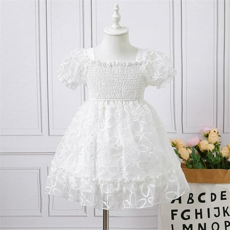 PEASKJP for Girls 2023 Children Girls Floral Floral Embroidered Short Sleeve Swing Flowy Dress Fit Flare Casual Dresses for Girls White 5-6 Years
PEASKJP for Girls 2023 Children Girls Floral Floral Embroidered Short Sleeve Swing Flowy Dress Fit Flare Casual Dresses for Girls White 5-6 Years