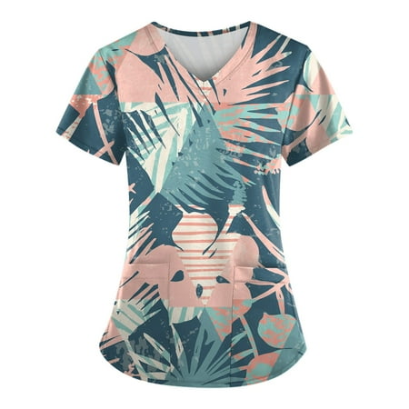 Yubatuo Women Plus Size Scrubs Top with Pockets V-Neck Short Sleeve Animal Print Work Blouse for Women Pink S
Yubatuo Women Plus Size Scrubs Top with Pockets V-Neck Short Sleeve Animal Print Work Blouse for Women Pink S