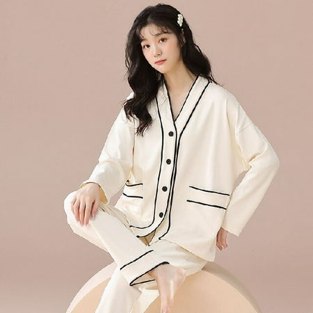 DanceeMangoo Women Sleepwear Suit Autumn Winter Womens Cotton Long Sleeve Pajamas Set Loose Adult Mother Sleepwear Set Soft Home Wear Cloth
DanceeMangoo Women Sleepwear Suit Autumn Winter Womens Cotton Long Sleeve Pajamas Set Loose Adult Mother Sleepwear Set Soft Home Wear Cloth