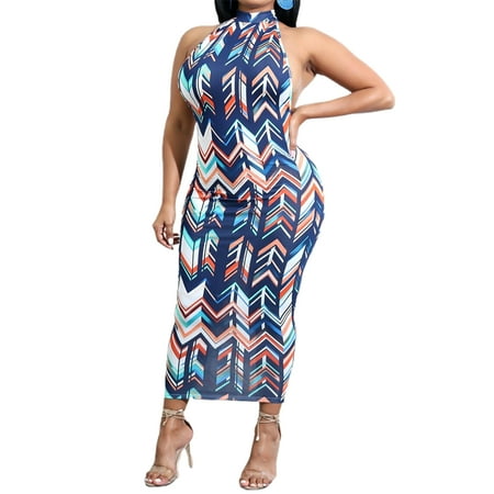 Fayueye Women Close-fitting Backless Oversize Dress Navy Printed Pattern Halter Neck One-piece S-XXXL
Fayueye Women Close-fitting Backless Oversize Dress Navy Printed Pattern Halter Neck One-piece S-XXXL