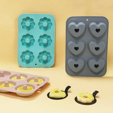 Fogcroll 6 Grids Donut Mold Food Grade Portable Easy-demoulding DIY Baking Tools Love Bread Candy Mold for Kitchen
Fogcroll 6 Grids Donut Mold Food Grade Portable Easy-demoulding DIY Baking Tools Love Bread Candy Mold for Kitchen