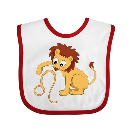 Inktastic Cute Leo the Lion Zodiac Sign Gift Baby Boy or Baby Girl Bib