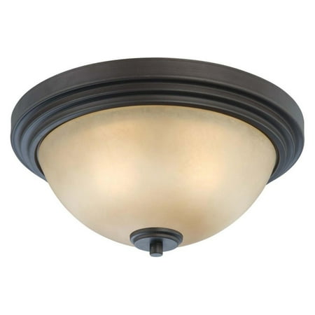Harmony 60/4131 2-Light Flush Dome - 13.75W in. - Dark Chocolate Bronze