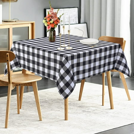 Sakiyrr Buffalo Plaid Polyester Tablecloth Square Washable and Stain Resistant White-Black
Sakiyrr Buffalo Plaid Polyester Tablecloth Square Washable and Stain Resistant White-Black