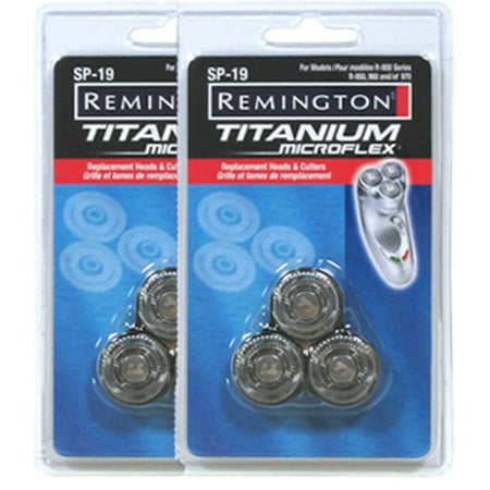 Remington SP-19 (2 Pack) 2 Titanium MicroFlex Replacement Heads & Cutters