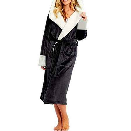 JOYFEEL Women Bathrobe Flannel Warm Long Robe Waist Lace-up Pocket Nightgown for Autumn Winter
JOYFEEL Women Bathrobe Flannel Warm Long Robe Waist Lace-up Pocket Nightgown for Autumn Winter