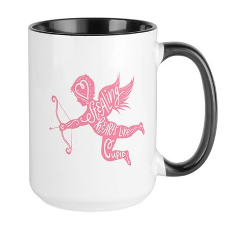 CafePress - Stealing Hearts Like Cupi - 15 oz Ceramic Large Mug