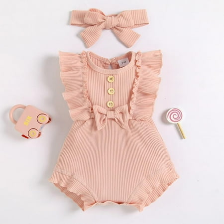 Lovebay Newborn Toddler Baby Girl Sleeveless Bodysuit Romper Jumpsuit Outfit Set with Headband 0-18 Months
Lovebay Newborn Toddler Baby Girl Sleeveless Bodysuit Romper Jumpsuit Outfit Set with Headband 0-18 Months