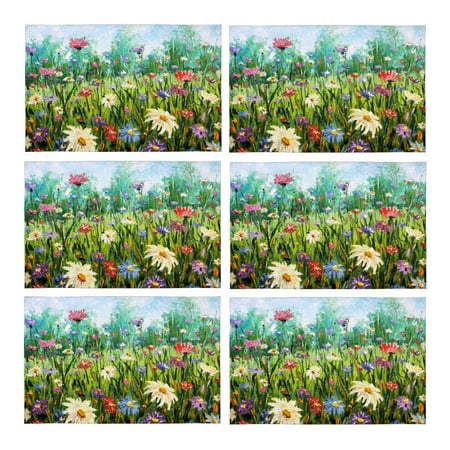 MKHERT Modern Floral Art Decor Colorful Blooming Flowers Field Painting Placemats Table Mats for Dining Room Kitchen Table Decoration 12x18 inch Set of 6
MKHERT Modern Floral Art Decor Colorful Blooming Flowers Field Painting Placemats Table Mats for Dining Room Kitchen Table Decoration 12x18 inch Set of 6