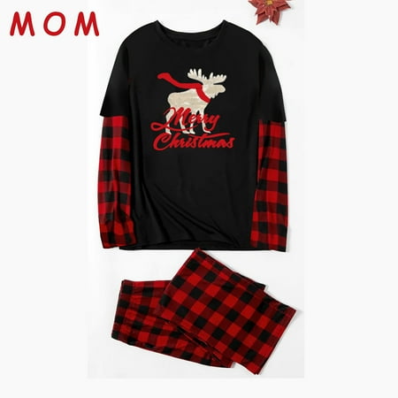 Tepsmf Christmas Pajamas For Family Christmas Women Mommy Printed Top+Pants Xmas Family Matching Pajamas Set Pjs For Women Black Christmas Gifts For Women 
Tepsmf Christmas Pajamas For Family Christmas Women Mommy Printed Top+Pants Xmas Family Matching Pajamas Set Pjs For Women Black Christmas Gifts For Women