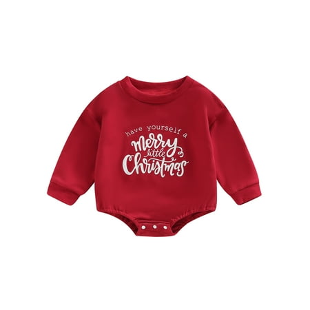 sdghg Infant Baby Christmas Romper Cartoon Letter Print Long Sleeve O-Neck Snap Closure Jumpsuit
sdghg Infant Baby Christmas Romper Cartoon Letter Print Long Sleeve O-Neck Snap Closure Jumpsuit