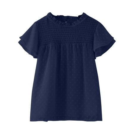 Baby Girl Boy T Shirts Ruffle Short Sleeve Round Neck Loose Blouse Summer Solid Color Casual Tee Tops Size 140 BU1
Baby Girl Boy T Shirts Ruffle Short Sleeve Round Neck Loose Blouse Summer Solid Color Casual Tee Tops Size 140 BU1