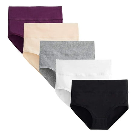 5 Pieces Women Comfortable Lingerie Temptation Mid-waist Panties Underwear