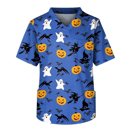 Umitay Nurse Scrubs Men s Short Sleeve V Neck Halloween Print Chest Pocket Carer Top
Umitay Nurse Scrubs Men s Short Sleeve V Neck Halloween Print Chest Pocket Carer Top