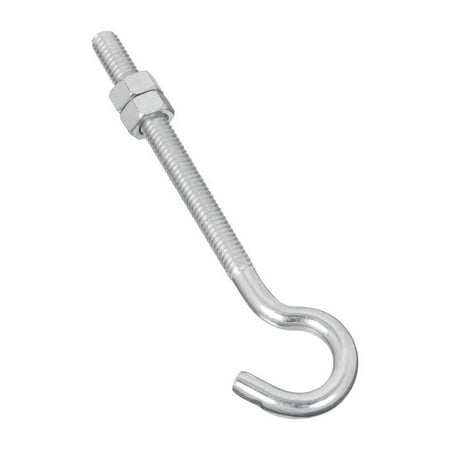 National Hardware Zinc-Plated Silver Steel 5 in. L Hook Bolt 100 lb 1 pk