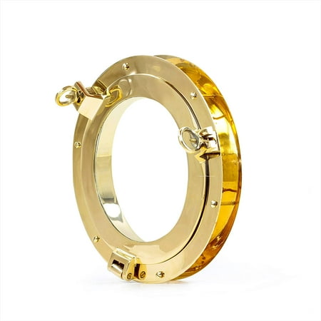 Deep Flange Porthole (Solid Brass) - 16 Inches