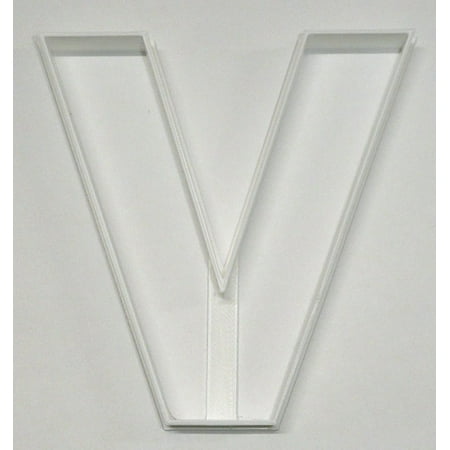 Letter V 4 Inch Uppercase Capital Block Font Cookie Cutter USA PR4235