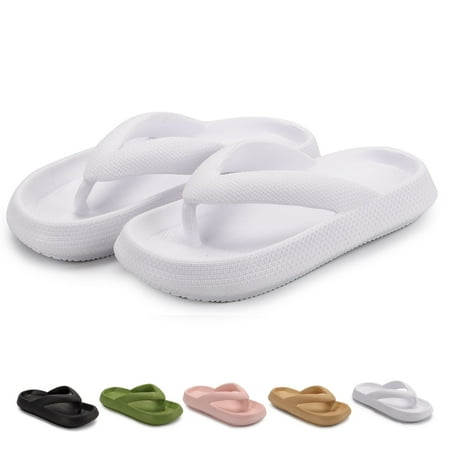 Gustave Thick Sole Flip Flops for Women Men Non-Slip Clouds Slippers Shower Bathroom Beach Soft Comfort Sandals Slides White Size 5-14
Gustave Thick Sole Flip Flops for Women Men Non-Slip Clouds Slippers Shower Bathroom Beach Soft Comfort Sandals Slides White Size 5-14