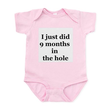 CafePress - I Just Did 9 Months In The Hole Infant Bodysuit - Baby Light Bodysuit
CafePress - I Just Did 9 Months In The Hole Infant Bodysuit - Baby Light Bodysuit