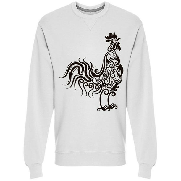 Rooster Floral Ornament Sweatshirt Men's -Image by Shutterstock